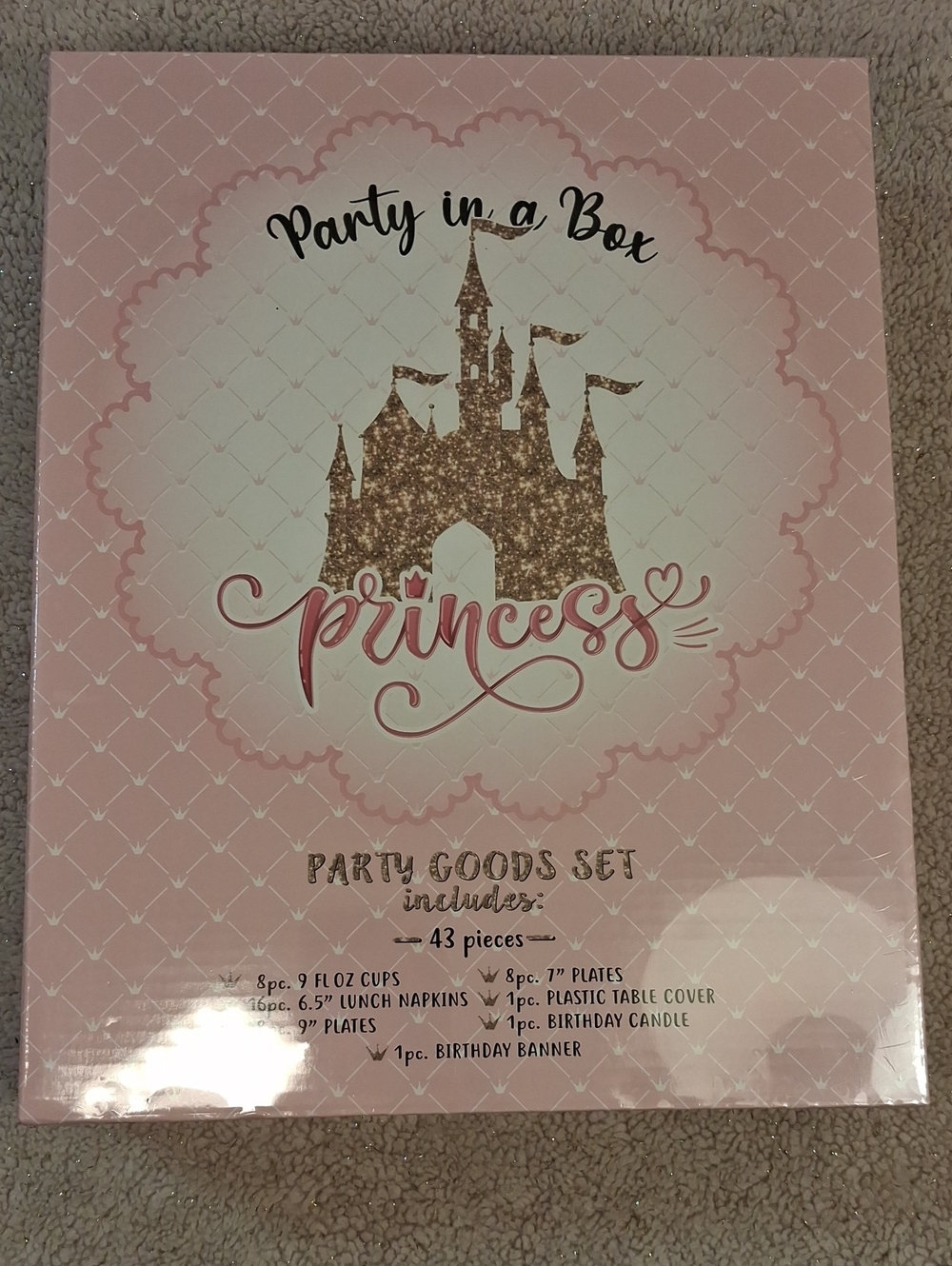 Party in a Box Princess Party Set - Pink and Gold